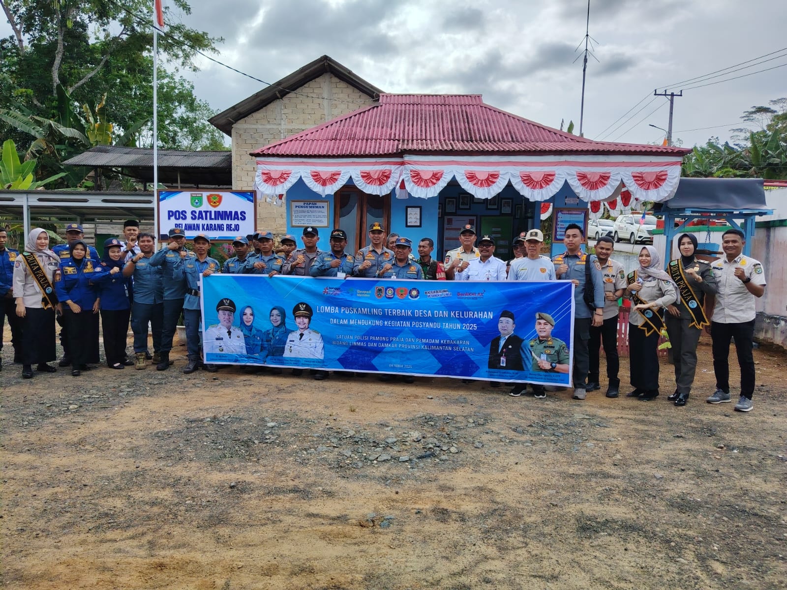 PEMERINTAH KAB. TANAH BUMBU KIRIMKAN 1 DESA DAN 1 KELURAHAN DALAM LOMBA POSKAMLING/SATLINMAS TINGKAT PROVINSI KALIMANTAN SELATAN TAHUN 2025